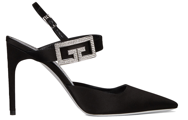 (W) Givenchy Satin Buckle High Heels 'Black' 圖 2