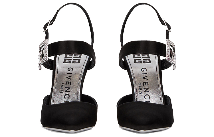 (W) Givenchy Satin Buckle High Heels 'Black' 圖 3
