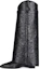 Buy (W) Givenchy Shark Lock ''Schwarze Leder-Kniehohe Stiefel'' BE702YE1U9-001