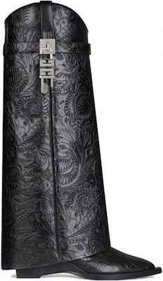 (W) Givenchy Shark Lock ''Schwarze Leder-Kniehohe Stiefel'' BE702YE1U9-001 Order (W) Givenchy Shark Lock ''Schwarze Leder-Kniehohe Stiefel'' BE702YE1U9-001