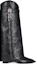 Order (W) Givenchy Shark Lock ''Schwarze Leder-Kniehohe Stiefel'' BE702YE1U9-001