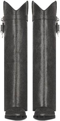 (W) 纪梵希鲨鱼锁扣黑色皮革高帮拉链靴 BE702YE1WZ-001 Lookbook (W) 纪梵希鲨鱼锁扣黑色皮革高帮拉链靴 BE702YE1WZ-001