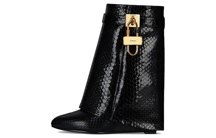 (Women) Givenchy Shark Lock 'Black Snake Metal Buckle' BE603KE1GF-001