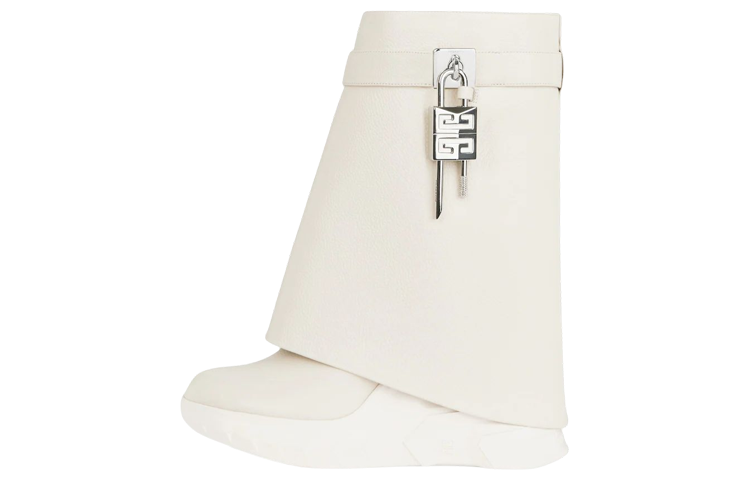 (Women) Givenchy Shark Lock Biker Ankle Boot 'Beige' BE603SE1AZ-250