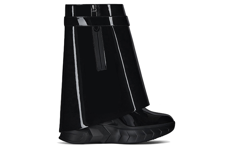Order (W) Givenchy Shark Lock Biker Boots 'Kulit Hitam Polisi' BE603SE1FT-001