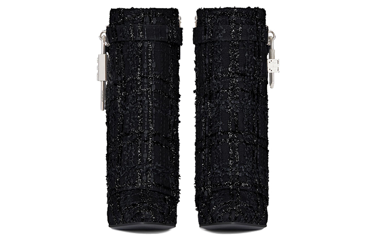 (W) Givenchy Shark Lock Black 'Lurex Tweed Bootie' 圖 3
