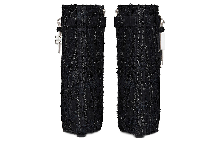 (W) Givenchy Shark Lock Black 'Lurex Tweed Bootie' 圖 4