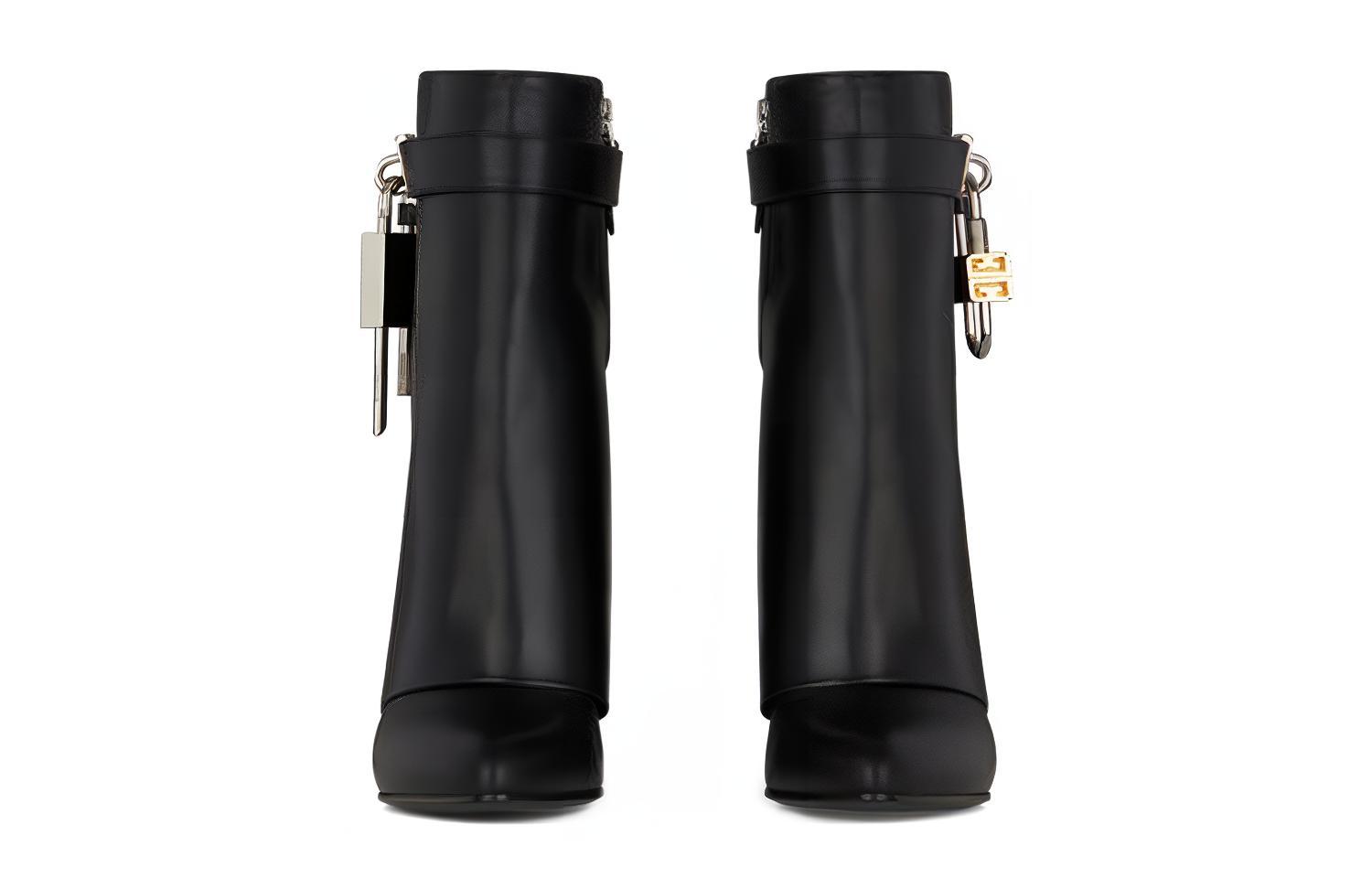 Shop (Women) Givenchy Shark Lock Boots 'Black Leather' BE602RE147-001