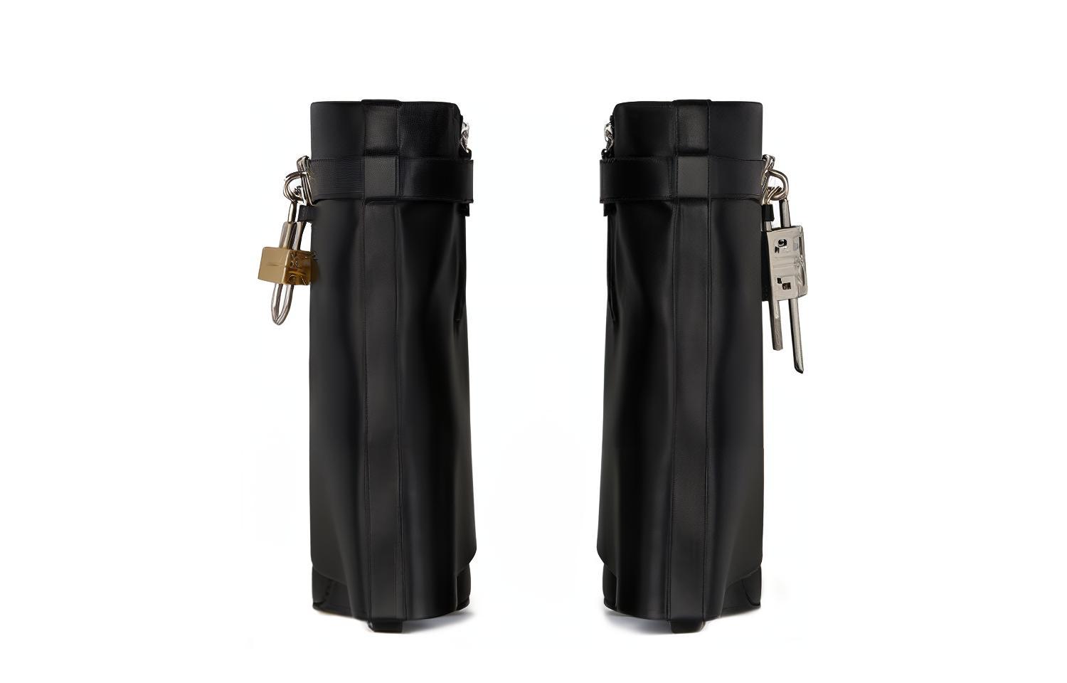 Purchase (Women) Givenchy Shark Lock Boots 'Black Leather' BE602RE147-001