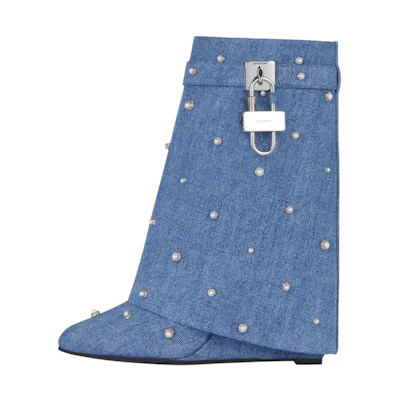 (W) Givenchy Shark Lock Boots 'Blue 9cm'