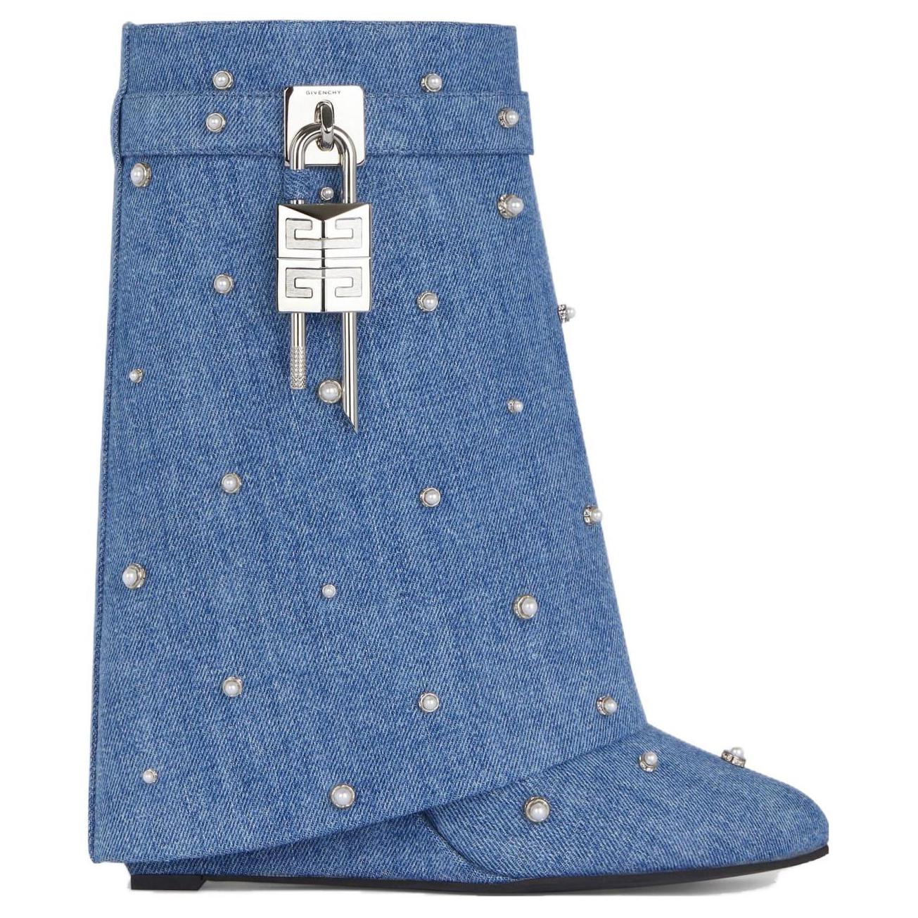 (W) Givenchy Shark Lock Boots 'Blue 9cm' 圖 2