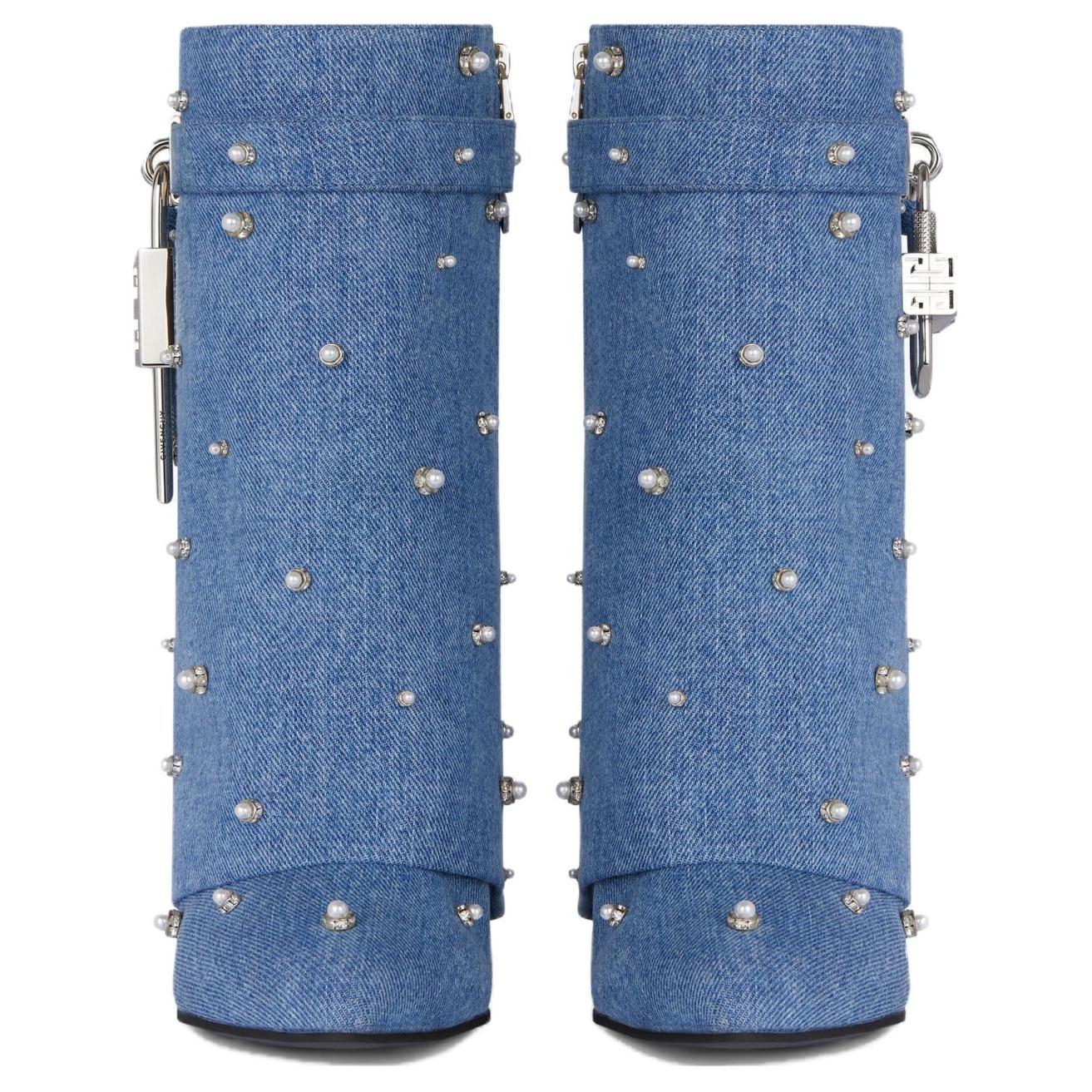 (W) Givenchy Shark Lock Boots 'Blue 9cm' 圖 3