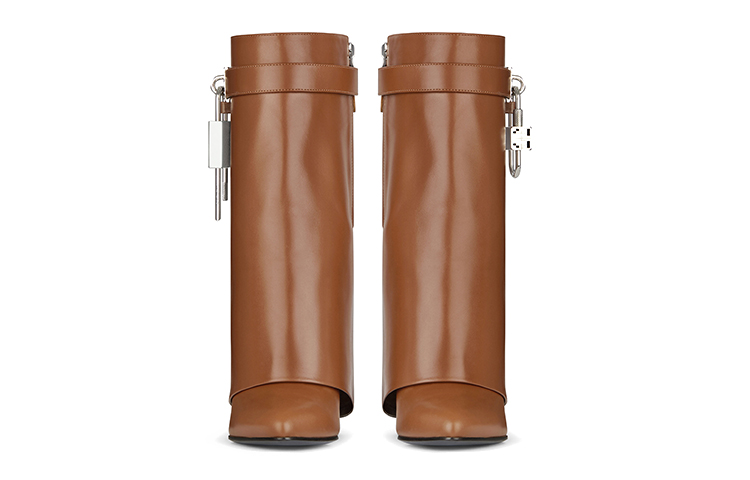 Lookbook (W) 纪梵希棕色皮革鲨鱼锁靴 BE603KE180-204