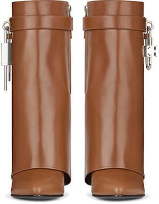 (Women) Givenchy Shark Lock Boots 'Brown Leather' BE603KE180-204 Lookbook (Women) Givenchy Shark Lock Boots 'Brown Leather' BE603KE180-204
