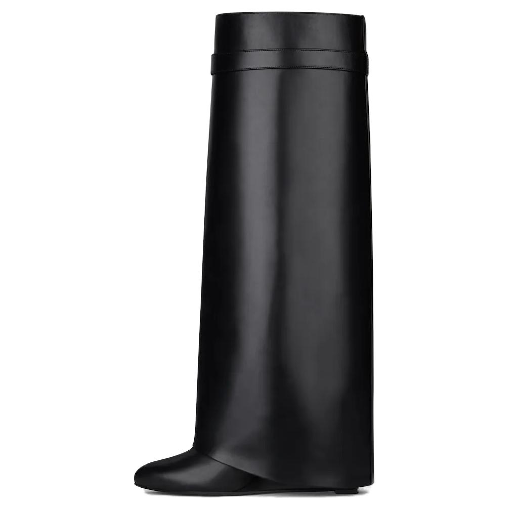 (W) Givenchy Shark Lock High-Top Boots 'Black Leather' 圖 2