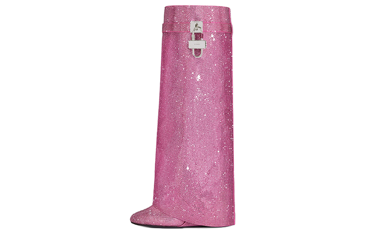 (Women) Givenchy Shark Lock High-Top Boots 'Satin Pink Crystal' BE702EE1SJ-652