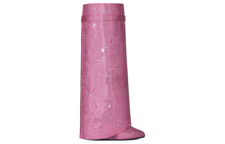 Lookbook (Women) Givenchy Shark Lock High-Top Boots 'Satin Pink Crystal' BE702EE1SJ-652