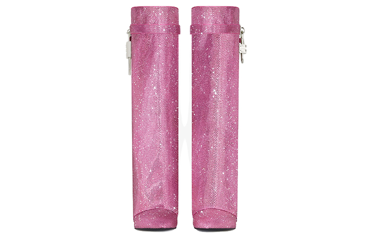 Shop (Women) Givenchy Shark Lock High-Top Boots 'Satin Pink Crystal' BE702EE1SJ-652