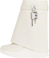 (Women) Givenchy Shark Lock High Top Boots 'White Leather' BE603SE1AZ-250 (Women) Givenchy Shark Lock High Top Boots 'White Leather' BE603SE1AZ-250