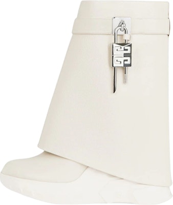 (Women) Givenchy Shark Lock High Top Boots 'White Leather' BE603SE1AZ-250 Buy (Women) Givenchy Shark Lock High Top Boots 'White Leather' BE603SE1AZ-250