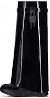 (Women) Givenchy Shark Lock Leather High-Top Boots 'Black Patent' BE7022E1FT-001 (Women) Givenchy Shark Lock Leather High-Top Boots 'Black Patent' BE7022E1FT-001