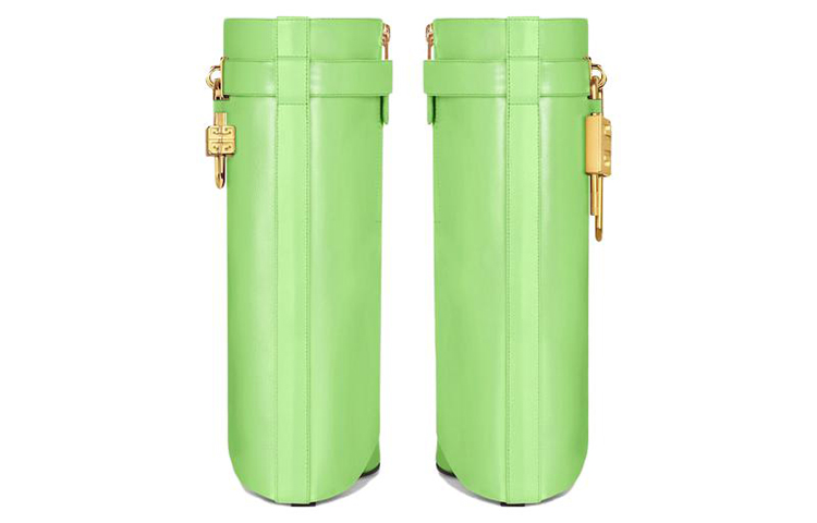 (W) Givenchy Shark Lock Leather Zippered Booties 'Green' 圖 4