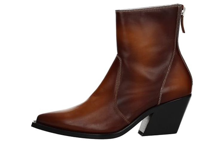 (Women) Givenchy Short Boot 'Retro Leather Chunky Heel Brown' BE600XE0EH-200