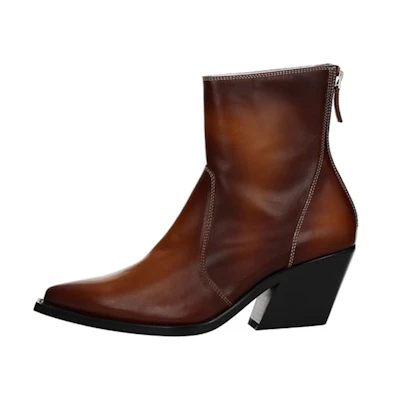 (W) Givenchy Short Boot 'Retro Leather Chunky Heel Brown'