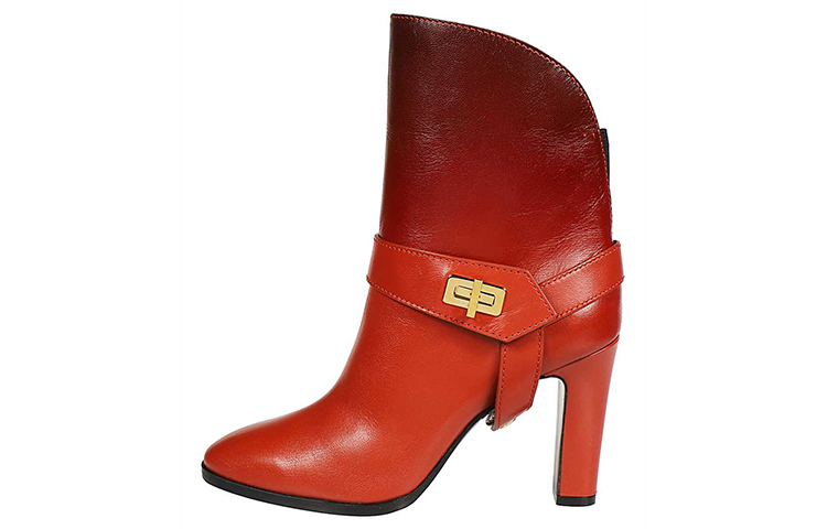 (W) Givenchy Short Sheepskin Boots 'Red Brown'