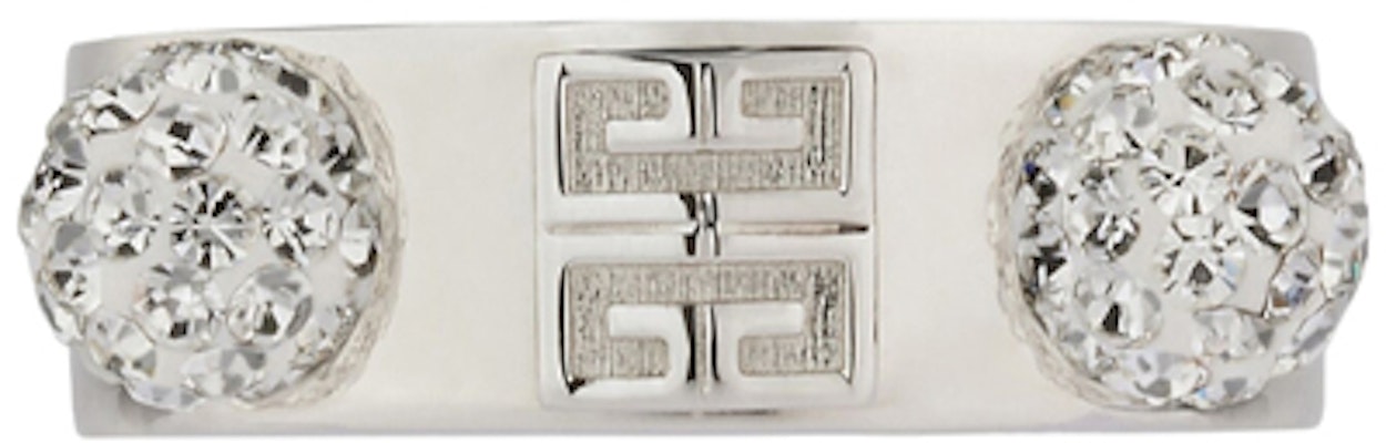 (W) Cincin Wanita GIVENCHY Perak Kristal Tanda Tangan Brass. BF30JHF05M Lookbook (W) Cincin Wanita GIVENCHY Perak Kristal Tanda Tangan Brass. BF30JHF05M