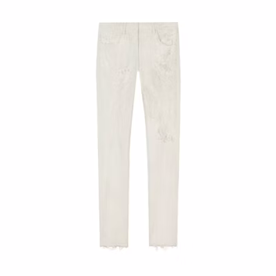 (Women) Givenchy Slim-Fit Distressed White Jeans BW50QH50N0-100