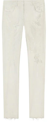 (W) Givenchy Slim-Fit Jeans Putih Distressed BW50QH50N0-100 Order (W) Givenchy Slim-Fit Jeans Putih Distressed BW50QH50N0-100