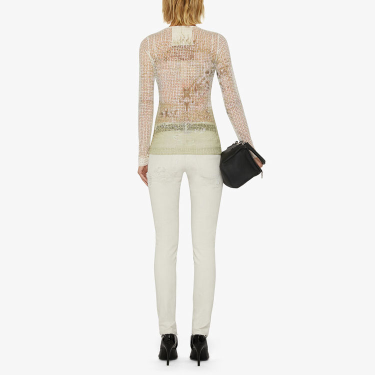 Purchase (W) Givenchy Slim-Fit Jeans Putih Distressed BW50QH50N0-100