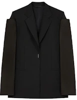 (Women) Givenchy Solid Button Long-Sleeve Jacket Black BW30CX13QB-001 (Women) Givenchy Solid Button Long-Sleeve Jacket Black BW30CX13QB-001