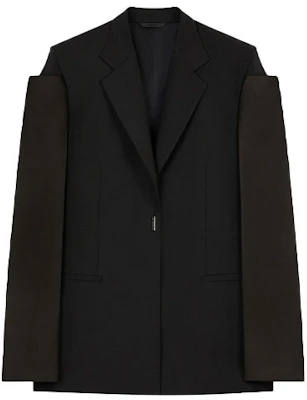 (Women) Givenchy Solid Button Long-Sleeve Jacket Black BW30CX13QB-001 Order (Women) Givenchy Solid Button Long-Sleeve Jacket Black BW30CX13QB-001