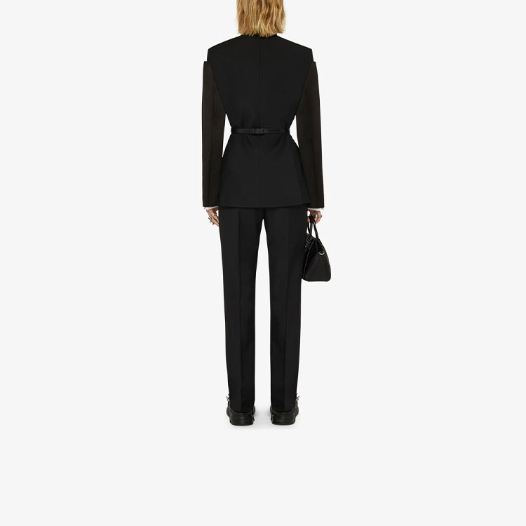 Purchase (Women) Givenchy Solid Button Long-Sleeve Jacket Black BW30CX13QB-001