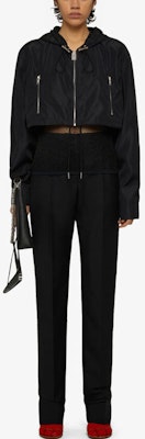 (W) ジバンシィ SS21 ブラック レタープリント ショートフードジャケット BW00C813RV-001 Lookbook (W) ジバンシィ SS21 ブラック レタープリント ショートフードジャケット BW00C813RV-001