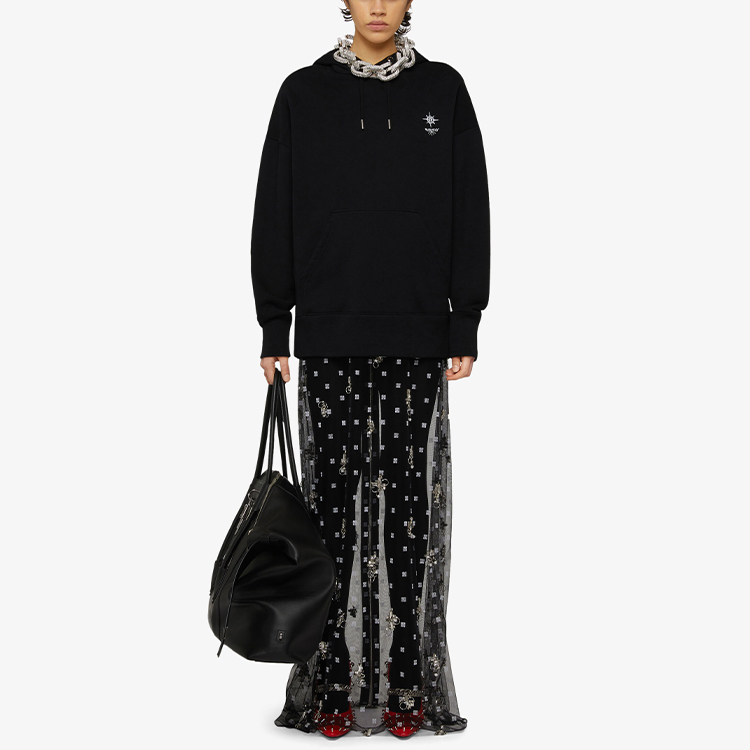 Lookbook (W) Givenchy SS21 黑色連帽衛衣前方標誌設計 BWJ01Z3Z57-001