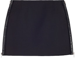 (Women) Givenchy SS21 Wool Zip Mini A-Line Skirt Black BW40H113QB-001 (Women) Givenchy SS21 Wool Zip Mini A-Line Skirt Black BW40H113QB-001