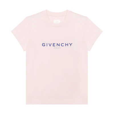 (Women) Givenchy SS22 Beige Letter Print Crewneck T-Shirt. BW707Y3Z9T-681