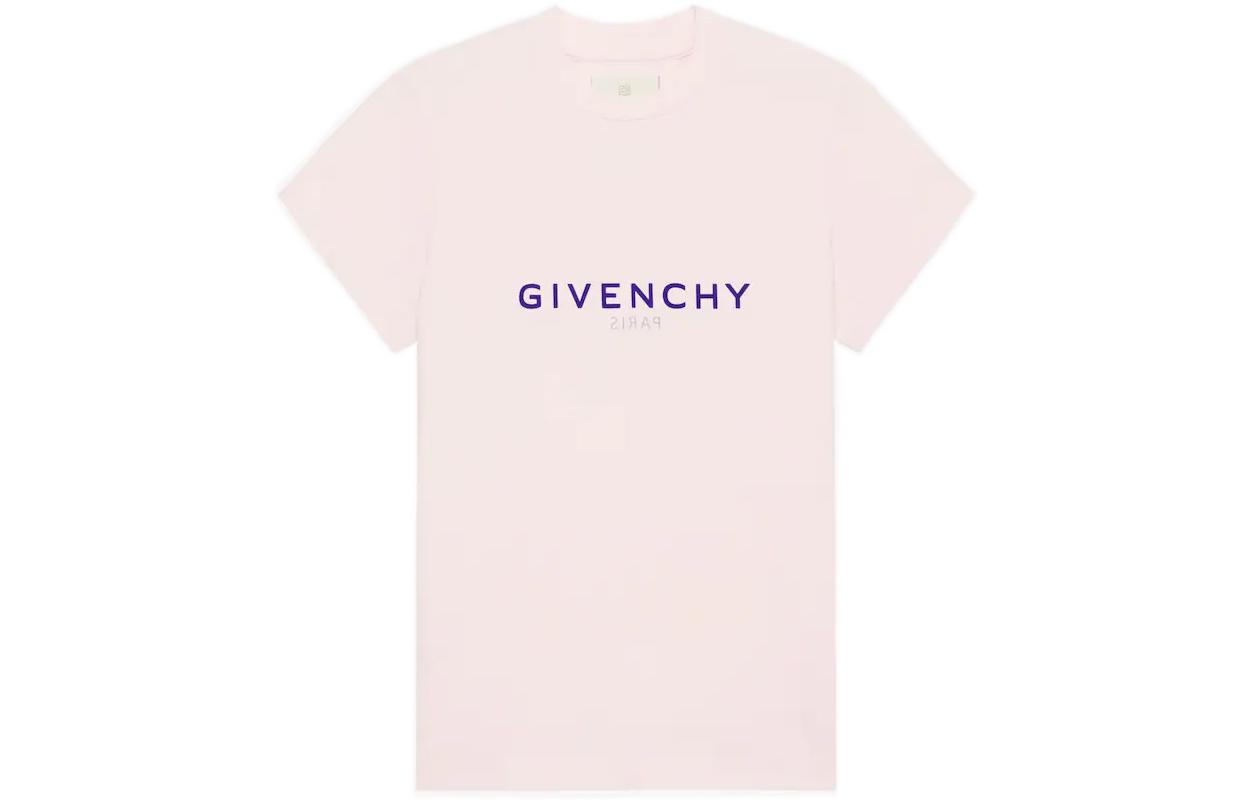 Order (W) Givenchy SS22 米色字母印花圓領T恤。 BW707Y3Z9T-681