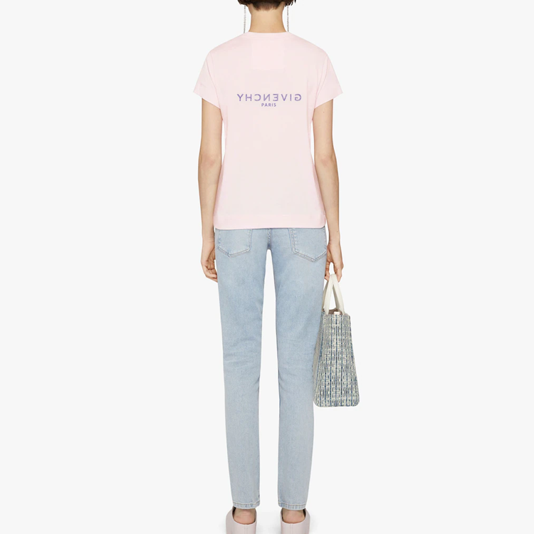 Purchase (W) Givenchy SS22 米色字母印花圓領T恤。 BW707Y3Z9T-681