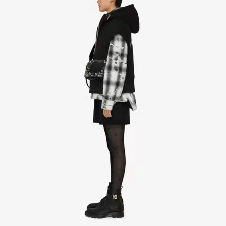 Purchase (Women) Givenchy SS22  Black Sleeveless Hoodie with Metallic Detail BWJ02U30RJ-001