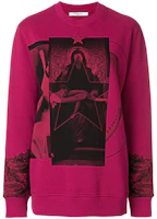 (Women) Givenchy SS22 Colorblock Graphic Print Crewneck Sweatshirt Purple. BW700E3-038 (Women) Givenchy SS22 Colorblock Graphic Print Crewneck Sweatshirt Purple. BW700E3-038