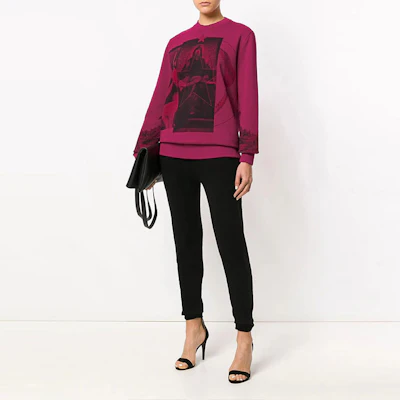 (W) 지방시 SS22 컬러블록 그래픽 프린트 크루넥 스웨트셔츠 퍼플. BW700E3-038 Lookbook (W) 지방시 SS22 컬러블록 그래픽 프린트 크루넥 스웨트셔츠 퍼플. BW700E3-038