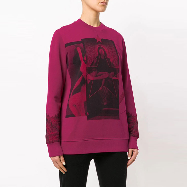 Purchase (W) 지방시 SS22 컬러블록 그래픽 프린트 크루넥 스웨트셔츠 퍼플. BW700E3-038