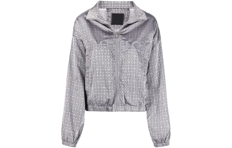 (Women) Givenchy SS22  Grey Full-Zip Logo Track Jacket. BW00CS140F-057