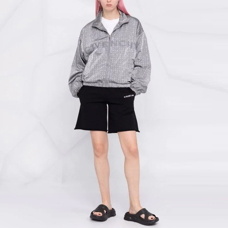 Lookbook (W) Givenchy SS22 灰色全拉鍊徽標運動外套. BW00CS140F-057