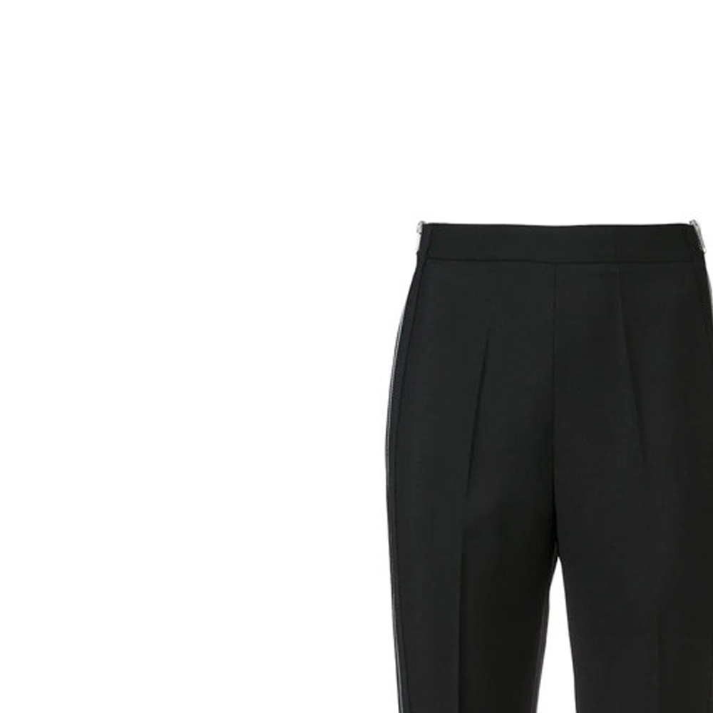 Sizing (W) 지방시 SS22 하이웨이스트 사이드지퍼 스트레이트 팬츠 블랙 BW507B10EA