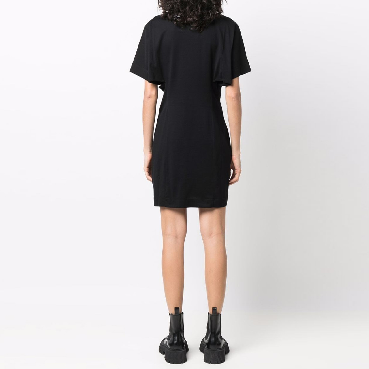 Purchase (W) 纪梵希 SS22 链条装饰短袖连衣裙 女士 黑色 BW21853Z7Y-001